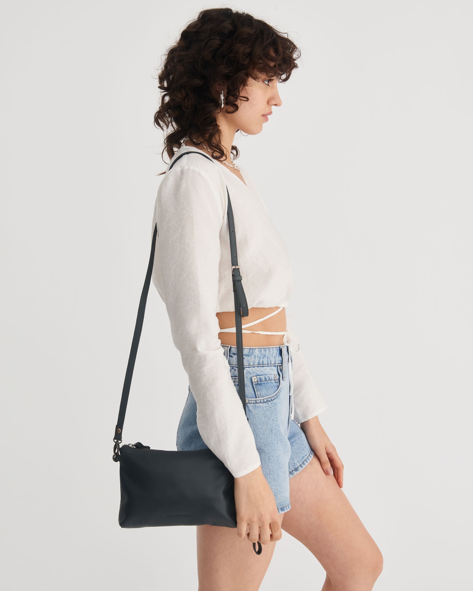 Madison Leather Crossbody Foldover Clutch | Dark Hazelnut